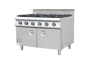 燃氣六頭煲仔爐連柜座