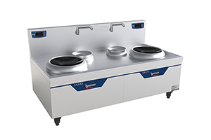 電磁雙炒雙溫灶