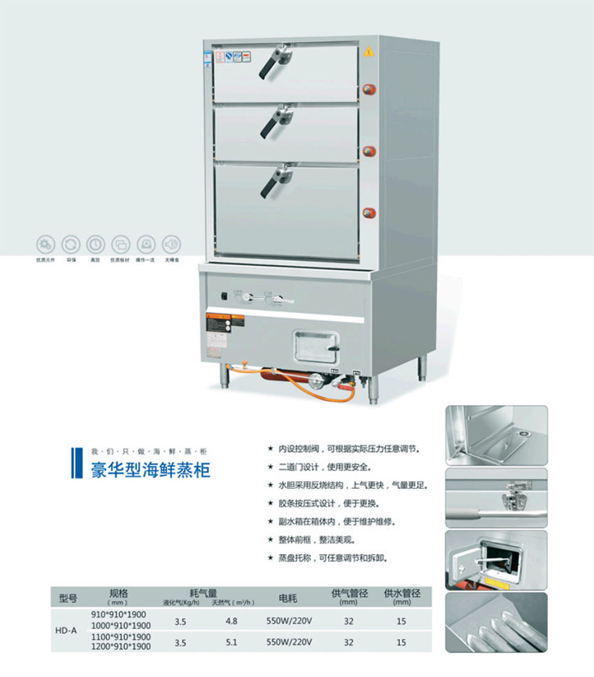 豪華型海鮮蒸柜