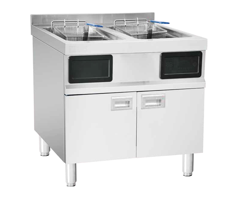 明檔電磁升降雙缸油炸爐